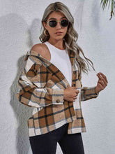 Load image into Gallery viewer, Plaid Button Down Collared Jacket