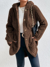 Load image into Gallery viewer, Button Down Hooded Coat