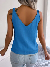 Load image into Gallery viewer, Cable-Knit Scoop Neck Knit Vest