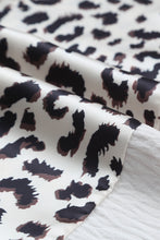 Load image into Gallery viewer, Leopard Color Block V-Neck Blouse