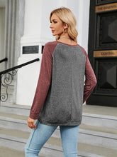 Load image into Gallery viewer, Round Neck Raglan Sleeve T-Shirt