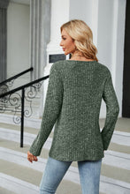 Load image into Gallery viewer, Buttoned Long Sleeve Slit Top