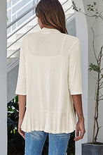 Load image into Gallery viewer, Open Front Ruffle Trim Cardigan