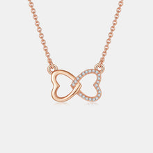 Load image into Gallery viewer, Moissanite 925 Sterling Silver Heart Bow Necklace