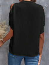 Load image into Gallery viewer, Notched Cold Shoulder Blouse