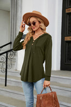 Load image into Gallery viewer, Long Sleeve Hooded Blouse
