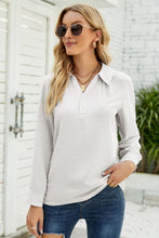 Load image into Gallery viewer, Swiss Dot Johnny Collar Blouse