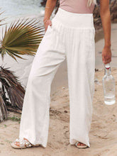 Load image into Gallery viewer, Full Size Smocked Waist Wide Leg Pants