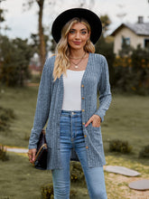 Load image into Gallery viewer, Ribbed Button-UP Caradigan with Pockets