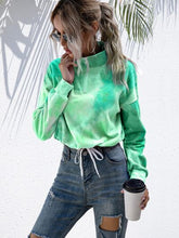 Load image into Gallery viewer, Tie-Dye Quarter Zip Dropped Shoulder Sweatshirt