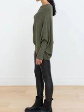 Load image into Gallery viewer, Full Size Boat Neck Batwing Sleeve Knit Top