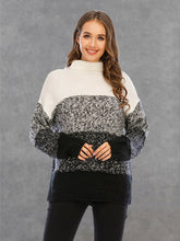 Load image into Gallery viewer, Color Block Turtleneck Sweater
