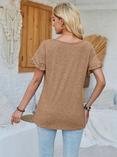 Load image into Gallery viewer, Frill Round Neck Petal Sleeve Blouse
