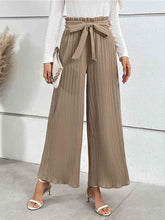Load image into Gallery viewer, Tied Wide Leg Long Pants