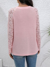 Load image into Gallery viewer, Half Button Raglan Sleeve Blouse