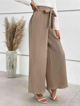 Load image into Gallery viewer, Tied Wide Leg Long Pants