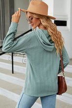 Load image into Gallery viewer, Drawstring Half Button Long Sleeve Hoodie