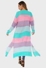 Load image into Gallery viewer, Color Block Long Sleeve Pocketed Cardigan