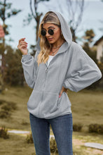 Load image into Gallery viewer, Cable-Knit Long Sleeve Hooded Jacket
