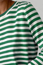 Load image into Gallery viewer, Striped Round Neck Long Sleeve Sweater