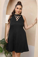 Load image into Gallery viewer, Plus Size Cutout Round Neck Sleeveless Dress