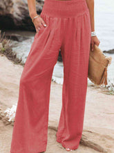 Load image into Gallery viewer, Full Size Smocked Waist Wide Leg Pants