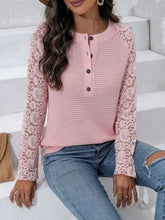 Load image into Gallery viewer, Half Button Raglan Sleeve Blouse
