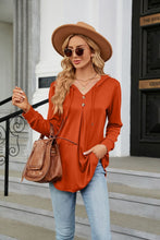 Load image into Gallery viewer, Long Sleeve Hooded Blouse
