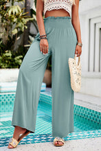 Load image into Gallery viewer, Smocked Wide Leg Pants with Pockets