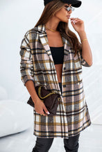 Load image into Gallery viewer, Plaid Longline Jacket with Pockets