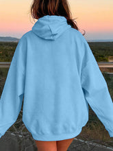 Load image into Gallery viewer, Drawstring Dropped Shoulder Hoodie
