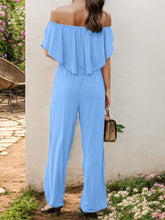 Load image into Gallery viewer, Off-Shoulder Wide Leg Jumpsuit