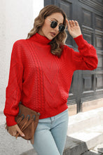 Load image into Gallery viewer, Cable-Knit Turtleneck Sweater