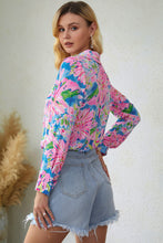 Load image into Gallery viewer, Double Take Floral Long Sleeve Collared Shirt