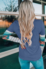 Load image into Gallery viewer, Geometric Round Neck Long Sleeve T-Shirt
