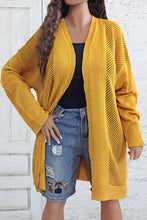 Load image into Gallery viewer, Plus Size Openwork Long Sleeve Open Front Cardigan