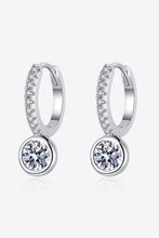 Load image into Gallery viewer, 1 Carat Moissanite Rhodium-Plated Drop Earrings