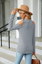 Load image into Gallery viewer, Dropped Shoulder Long Sleeve Blouse