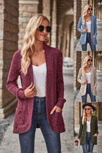 Load image into Gallery viewer, Open Front Cardigan with Pockets
