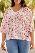 Load image into Gallery viewer, Plus Size Printed V-Neck Blouse