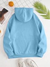 Load image into Gallery viewer, Drawstring Dropped Shoulder Hoodie