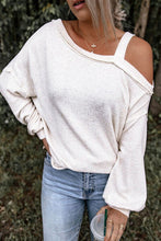 Load image into Gallery viewer, Asymmetrical Neck Long Sleeve T-Shirt