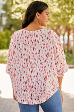 Load image into Gallery viewer, Plus Size Printed V-Neck Blouse