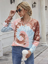 Load image into Gallery viewer, Printed Round Neck Raglan Sleeve Tee