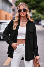 Load image into Gallery viewer, Dropped Shoulder Longline Shirt with Pockets