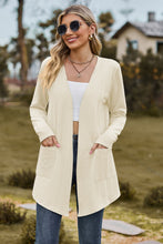 Load image into Gallery viewer, Cable-Knit Long Sleeve Cardigan with Pocket