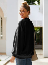 Load image into Gallery viewer, Mock Neck Dropped Shoulder Sweatshirt