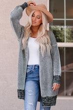 Load image into Gallery viewer, Woven Right Heathered Open Front Longline Cardigan