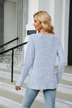 Load image into Gallery viewer, Buttoned Long Sleeve Slit Top