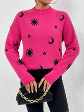 Load image into Gallery viewer, Patterned Drop Shoulder Sweater
